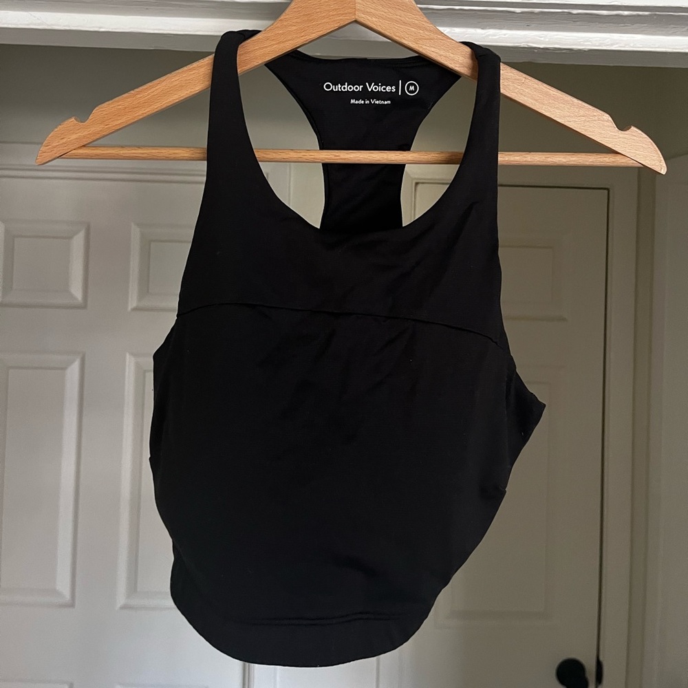 Outdoor Voices black crop top/sports bra